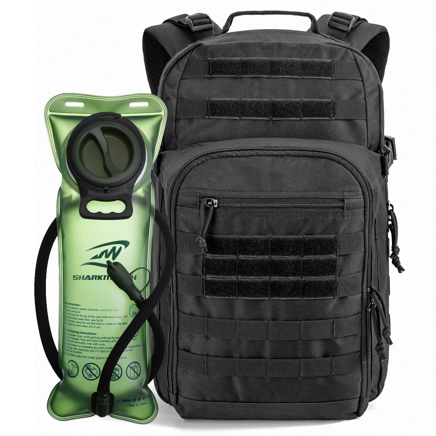 Buy SHARKMOUTH Backpack, 42L MOLLE Hydration Backpack with 2.5L BPA