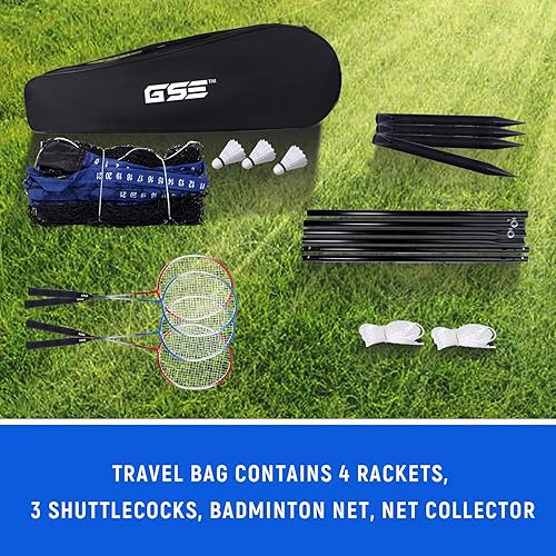 Miniatura 7 de GSE Games & Sports Expert Outdoor Yard Sports Net Game Set for Backyards, Parks, Beach, Lawn. Volleyball Set, Badminton Set OR Volleyball &