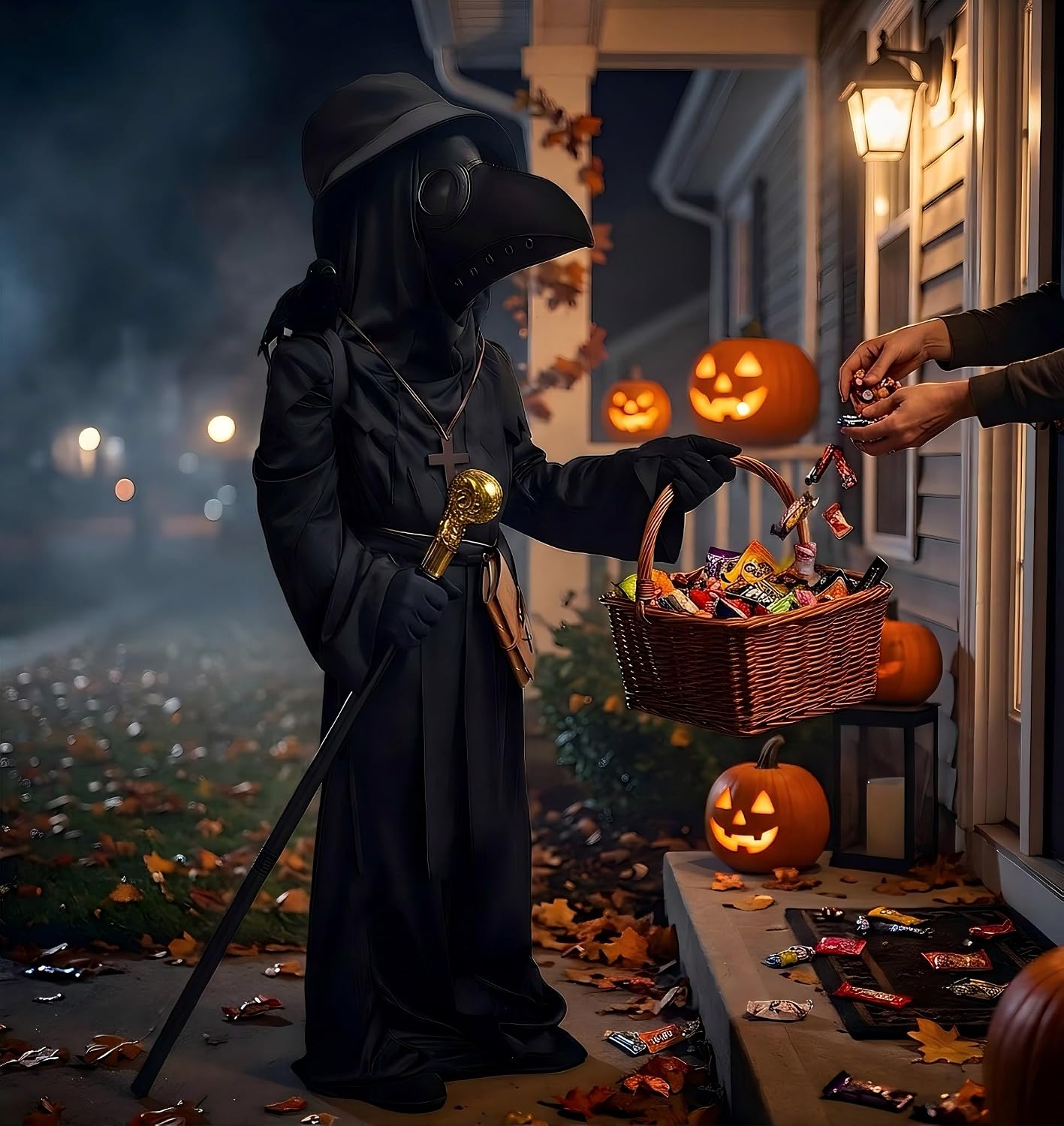 SENLI Plague Doctor Costume Kids Scary Halloween Costumes Boys