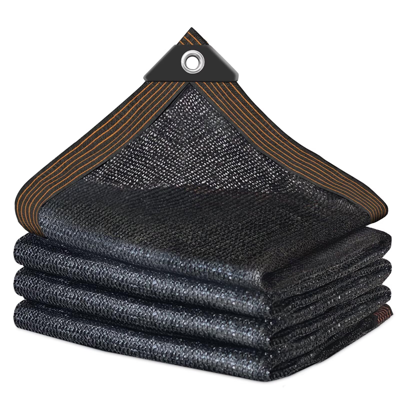 Filet d'ombrage avec œillets - 2,5 x 3 m - Noir - Protection solaire de jardin, terrasse, 72 % d'ombrage, résistant aux UV - Filet d'ombrage pour poulailler, jardin, extérieur