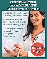 Vista 2 de Insertos de brida para extractores de leche – Silicona – Convertir 0.945 in a 0.512 in – Reemplazo de piezas de bomba – Compatible con Spectra