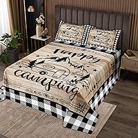 Vista 9 de Erosebridal Juego de edredón de alce tamaño Queen, juego de ropa de cama de animales de bosque de selva, juego de ropa de cama con silueta