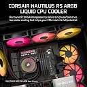 CORSAIR Nautilus 240 RS ARGB Liquid CPU Cooler – RS120 ARGB Fans – Fits Intel® LGA 1851, AMD® AM5/AM4 – Simple Daisy-Chain Connections - Direct Motherboard Connection - Black gallery image