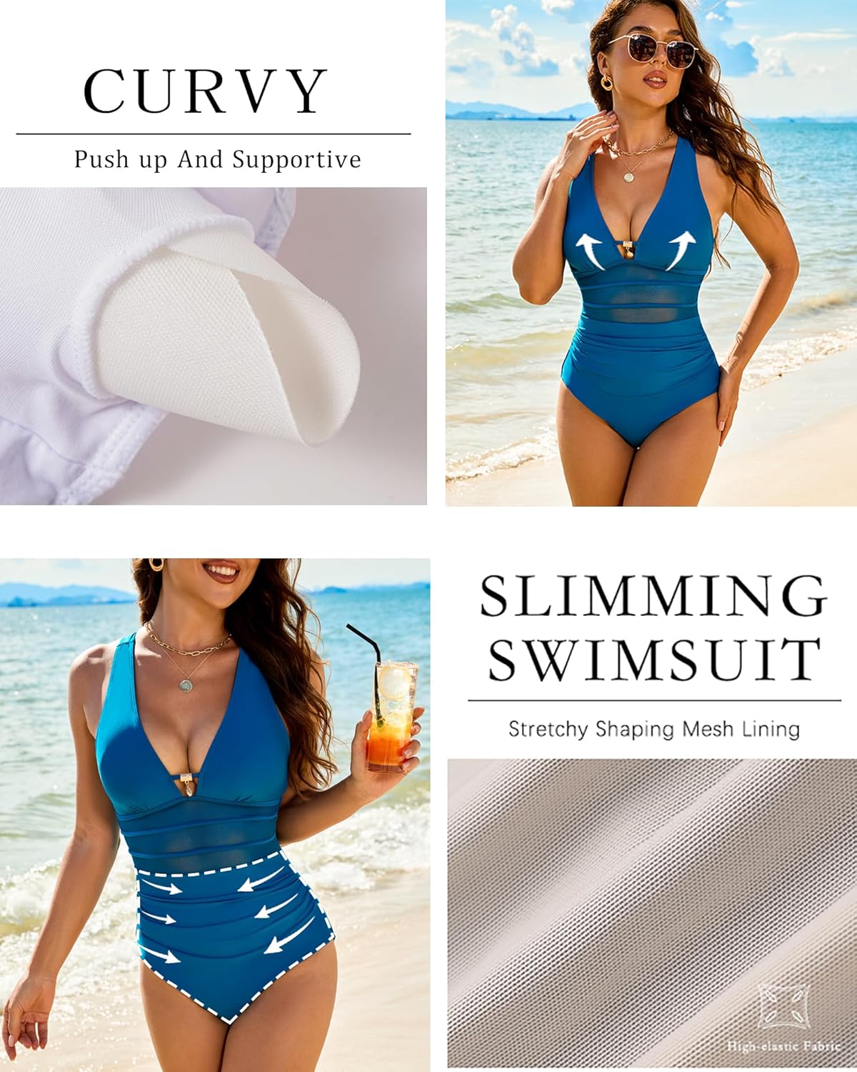 DaiLiWei One Piece Swimsuit Women Tummy Control Bathing Suit Shapewear Slimming Swim Suits Full Coverage Modest Swimwear 2026 - Image 5