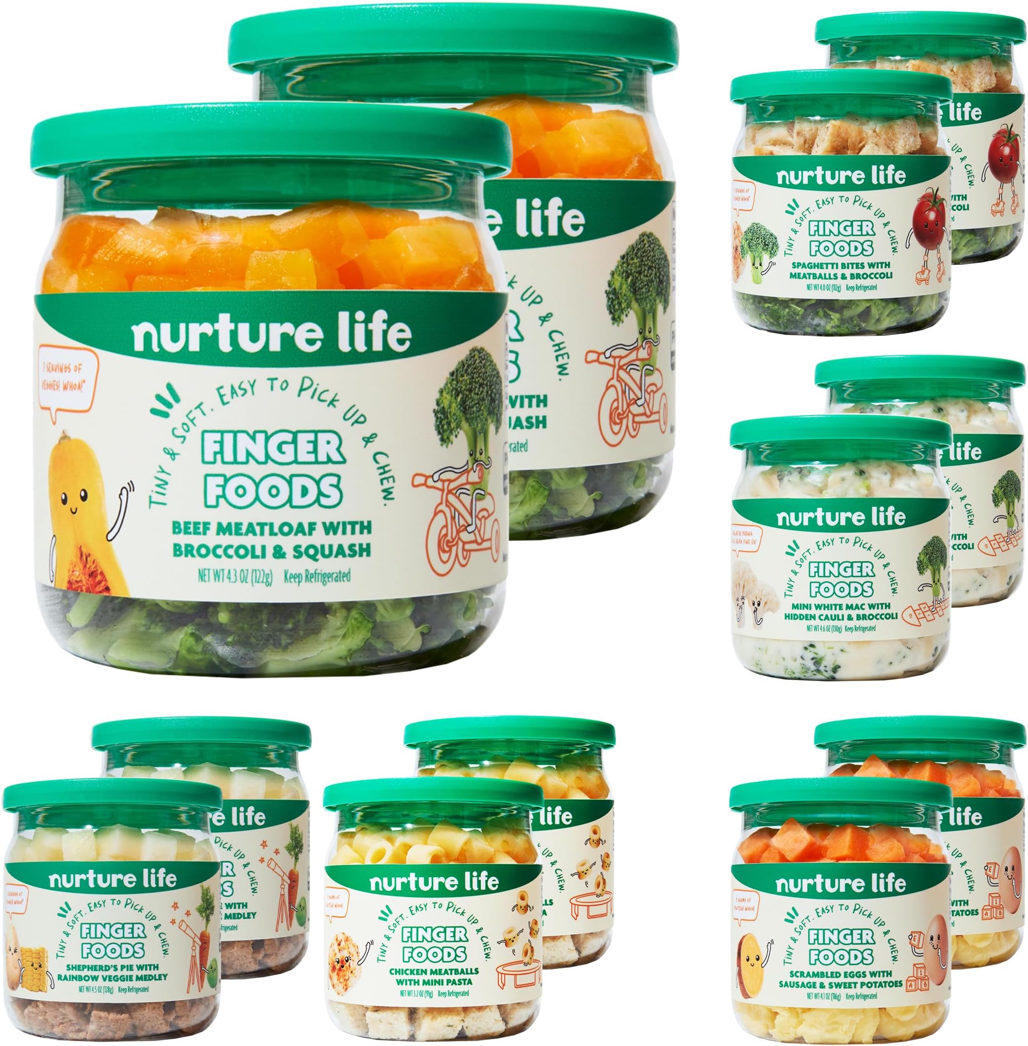Nurture LifeHealthy Finger Foods Favorites - 12-Meal Variety Pack - Organic Focus - Freshly Made - You Order It, We Make It - Shipped in Refrigerated Box