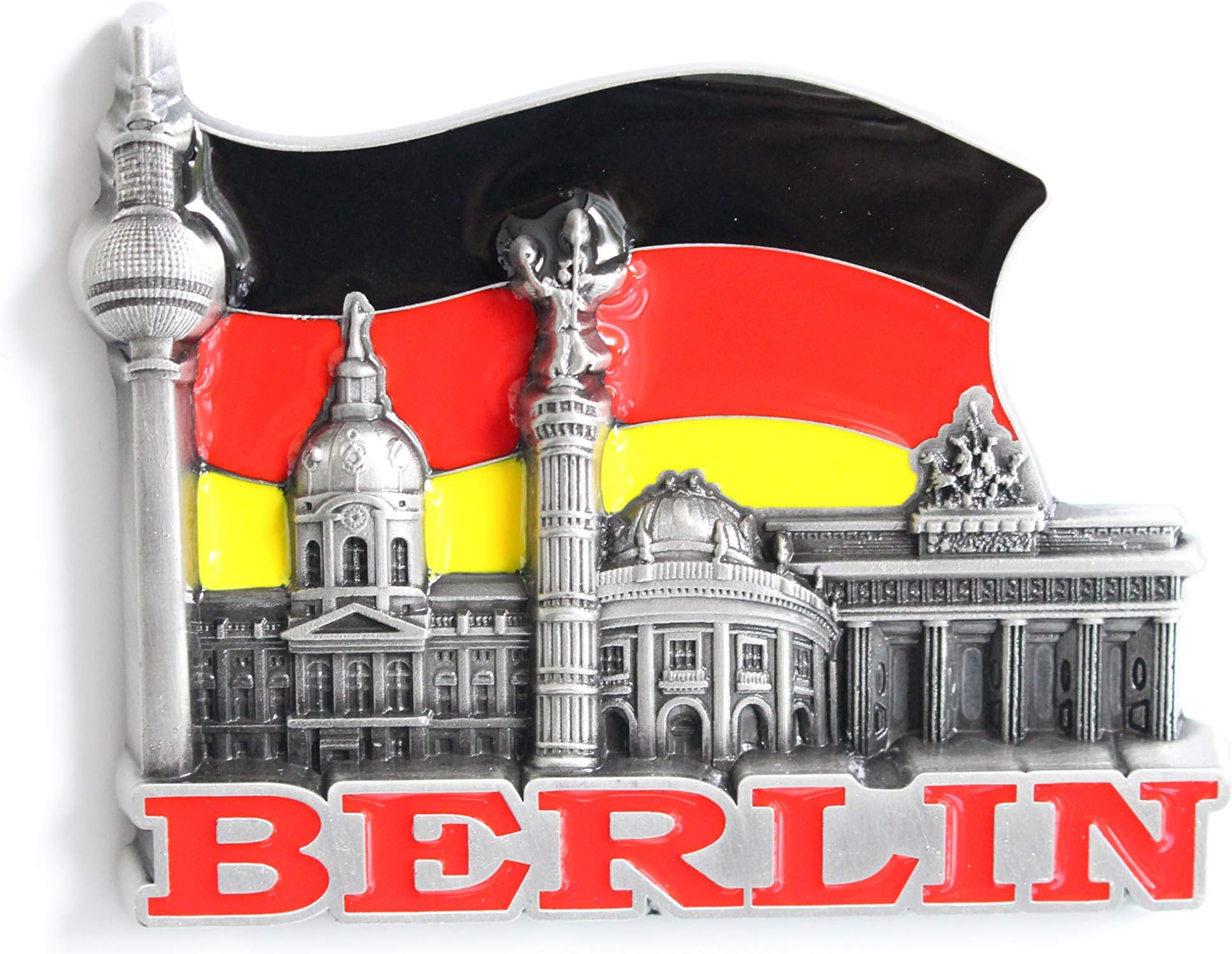 Designo Berlin - 3D Metal Fridge Magnet for Kitchen Refrigerator - Unique Stylish Holiday Souvenir Gift