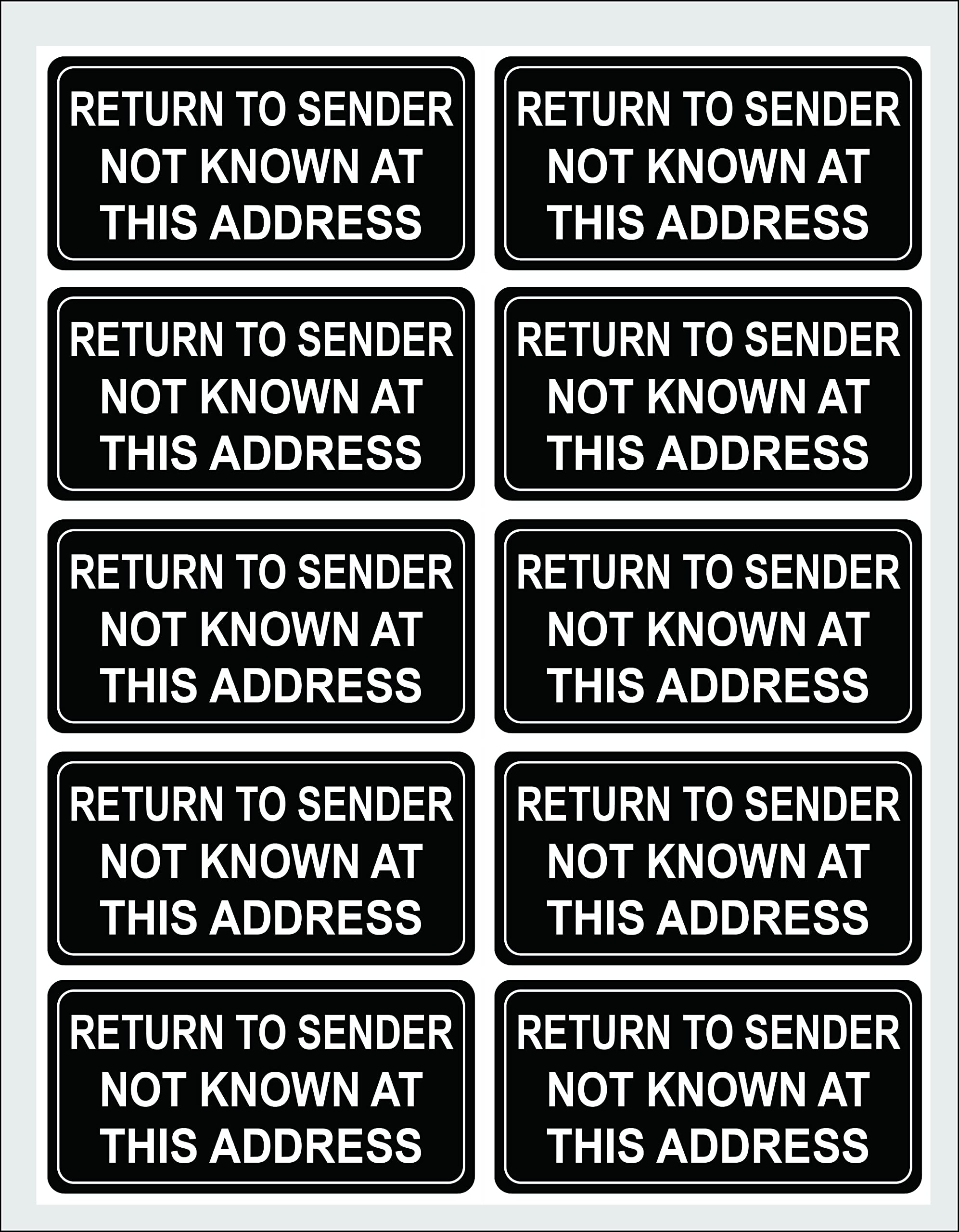 Return to Sender Sticker,1x2 inch 300pcs Return to Sender Labels for Small Business Envelope,Box,Cartons Shipping - Image 2