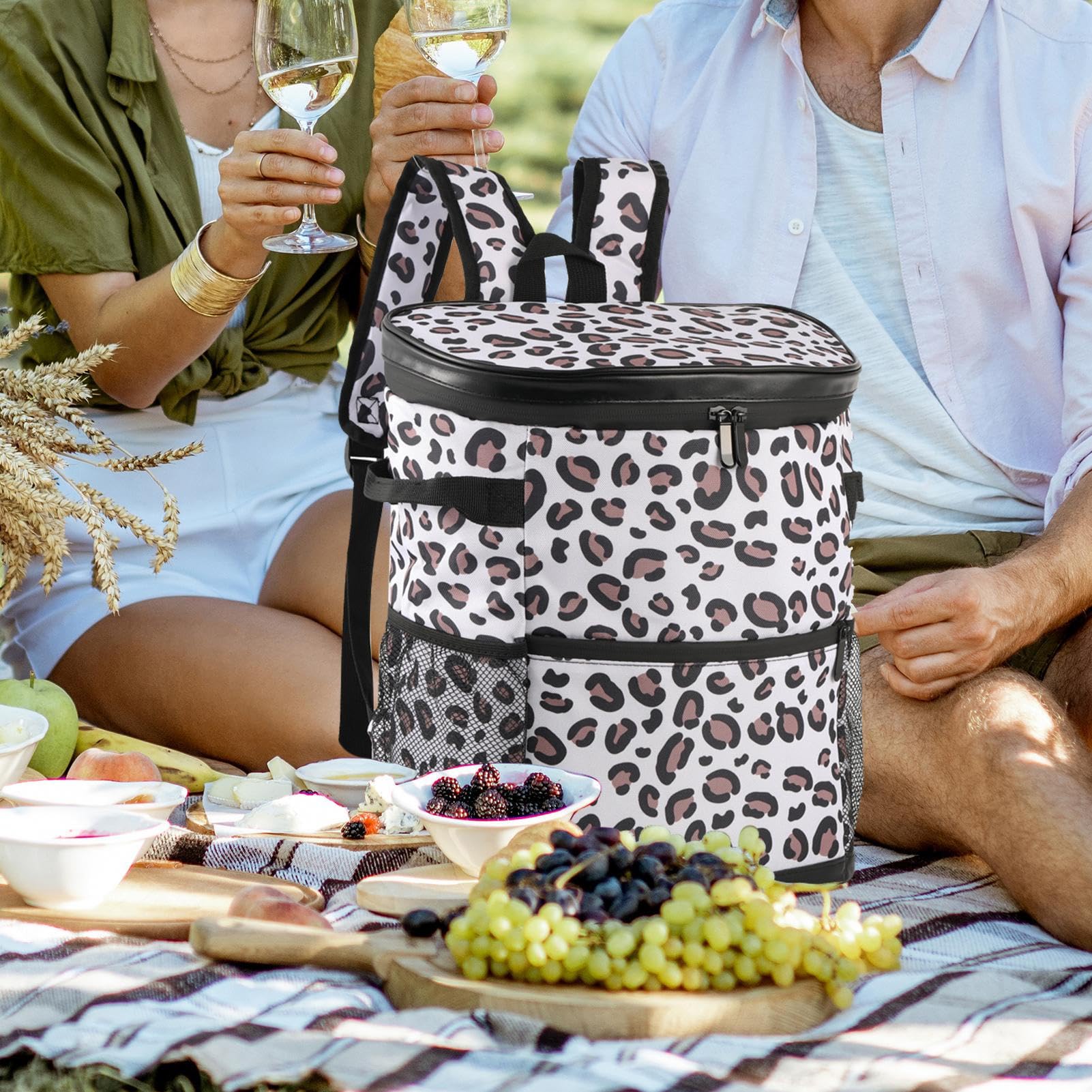 Zaino termico, borsa termica impermeabile per spiaggia, campeggio, pesca, lavoro, golf, picnic, resistente, in tessuto Oxford, ideale per viaggi e costruzioni