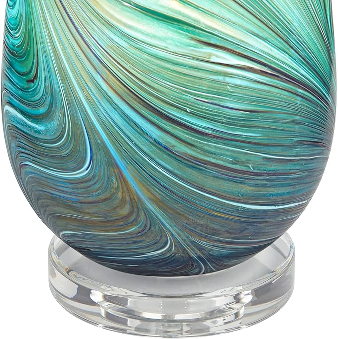 Lámparas de Mesa 360 Lighting Carmen, Set de 2, 12.5" Alto, Vidrio Verde miniatura 8