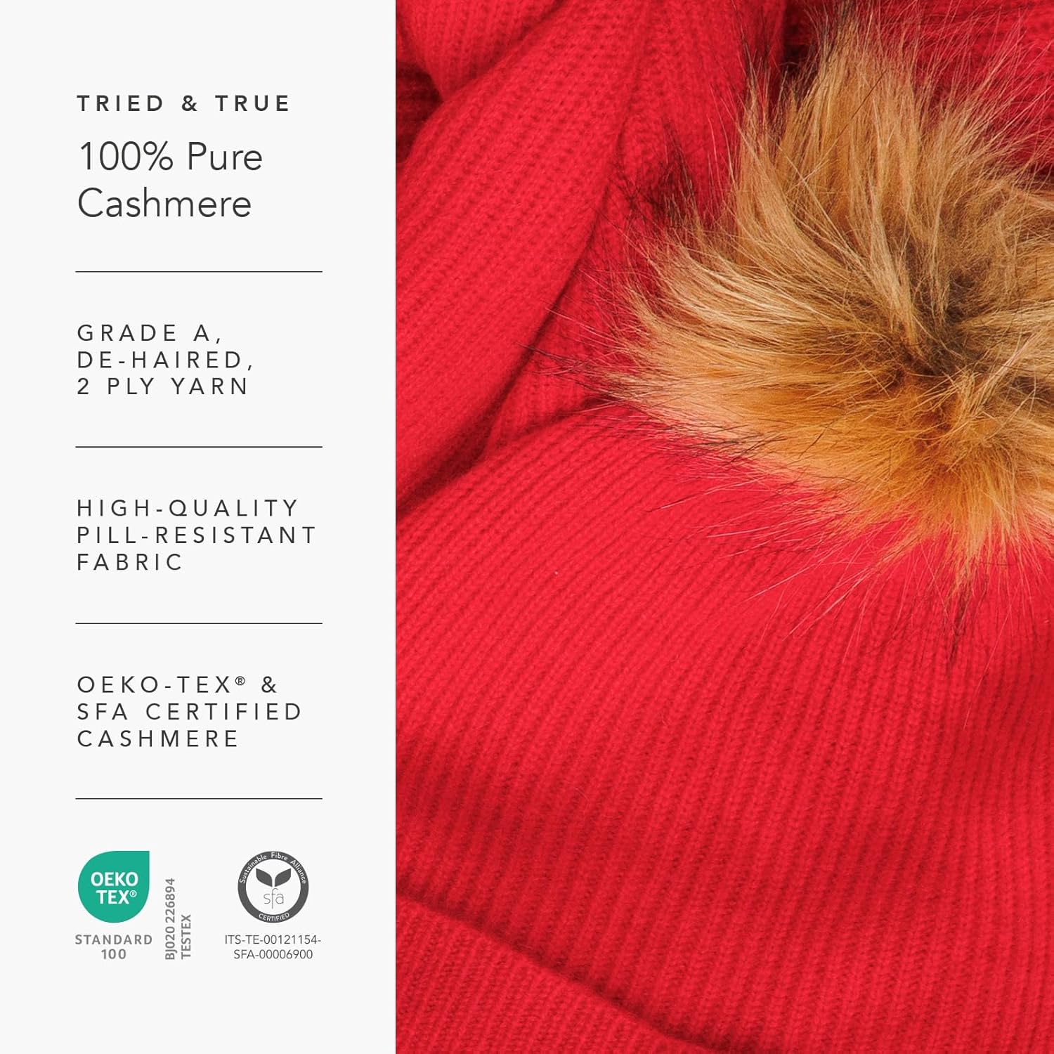 Fishers Finery Women's 100% Cashmere Pom Hat and Glove Set; with Gift Box - Image 5