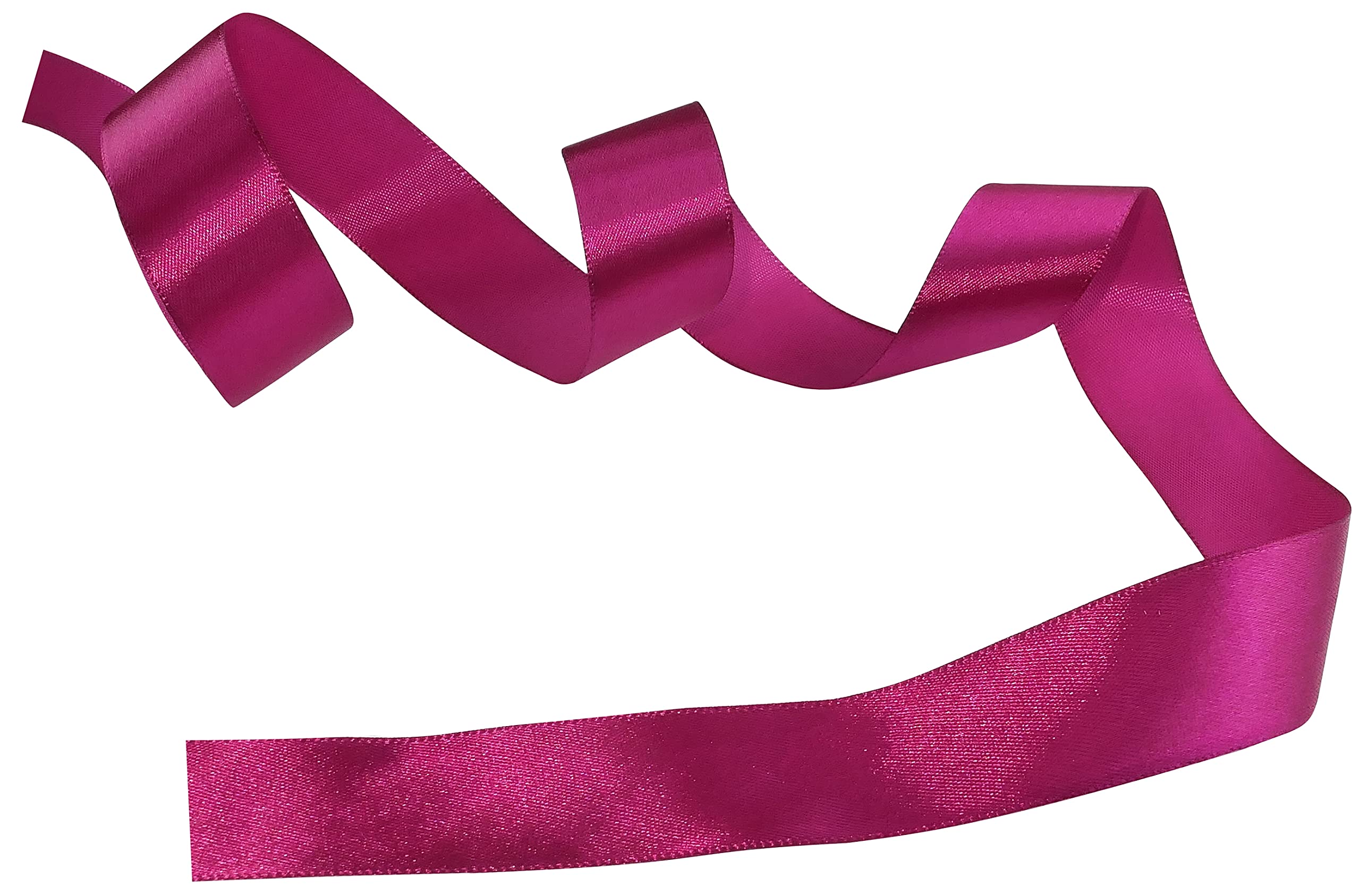 Ruban Satin Décoratif Brillant Fin -6mmx22mètres - Blanc