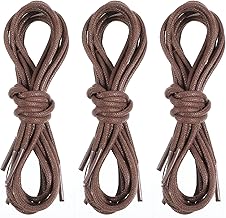 3 Pairs of Business Shoelaces - Round Waxed Shoelaces - 90 cm - Waterproof and Highly Tear Resistant - Leather Shoes for Men and Women - Suit Shoes