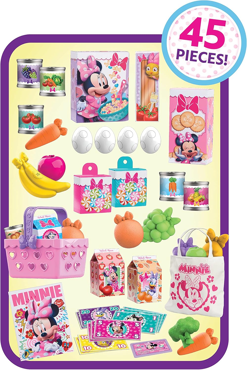 Buy Just Play Disney Junior Minnie Mouse Marvelous Market Pretend Play Cash Register With Realistic Sounds 45 Play Food Pieces And Accessories Online In Indonesia B08tb48lmh