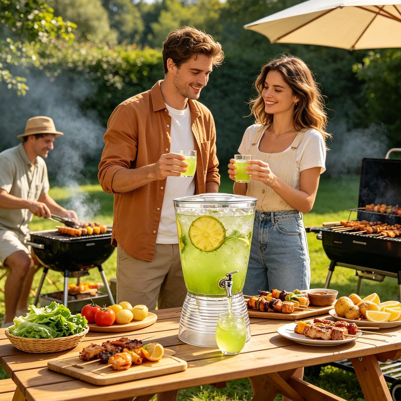 Dispensador de Limonada Contenedor de 6 Litros | Dispensador de Bebidas de Gran Capacidad para , Bodas, Reuniones, Oficina, Restaurante, Cafetería, Cumpleaños, Barbacoa