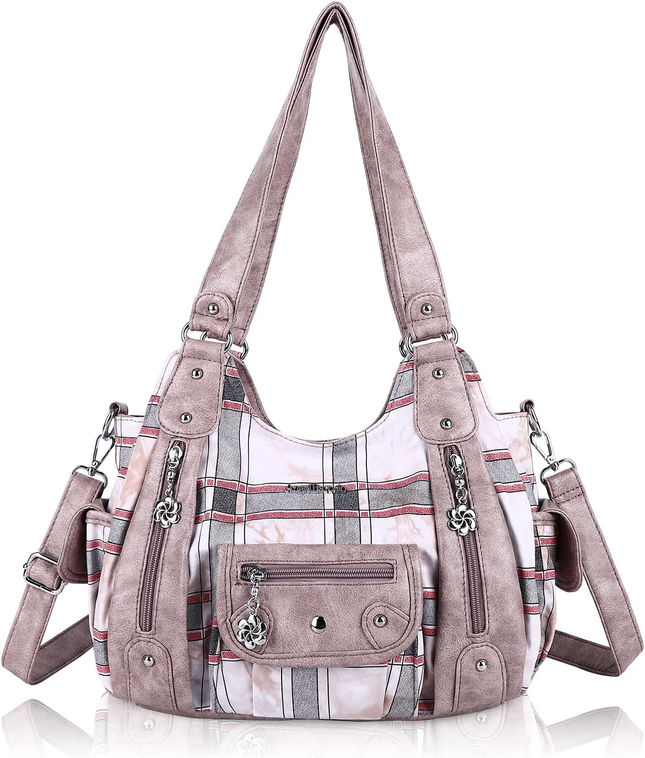 Angel BarceloWomens Purses and Handbags PU Leather Shoulder Bag Fashion Hobo Bags for Girls