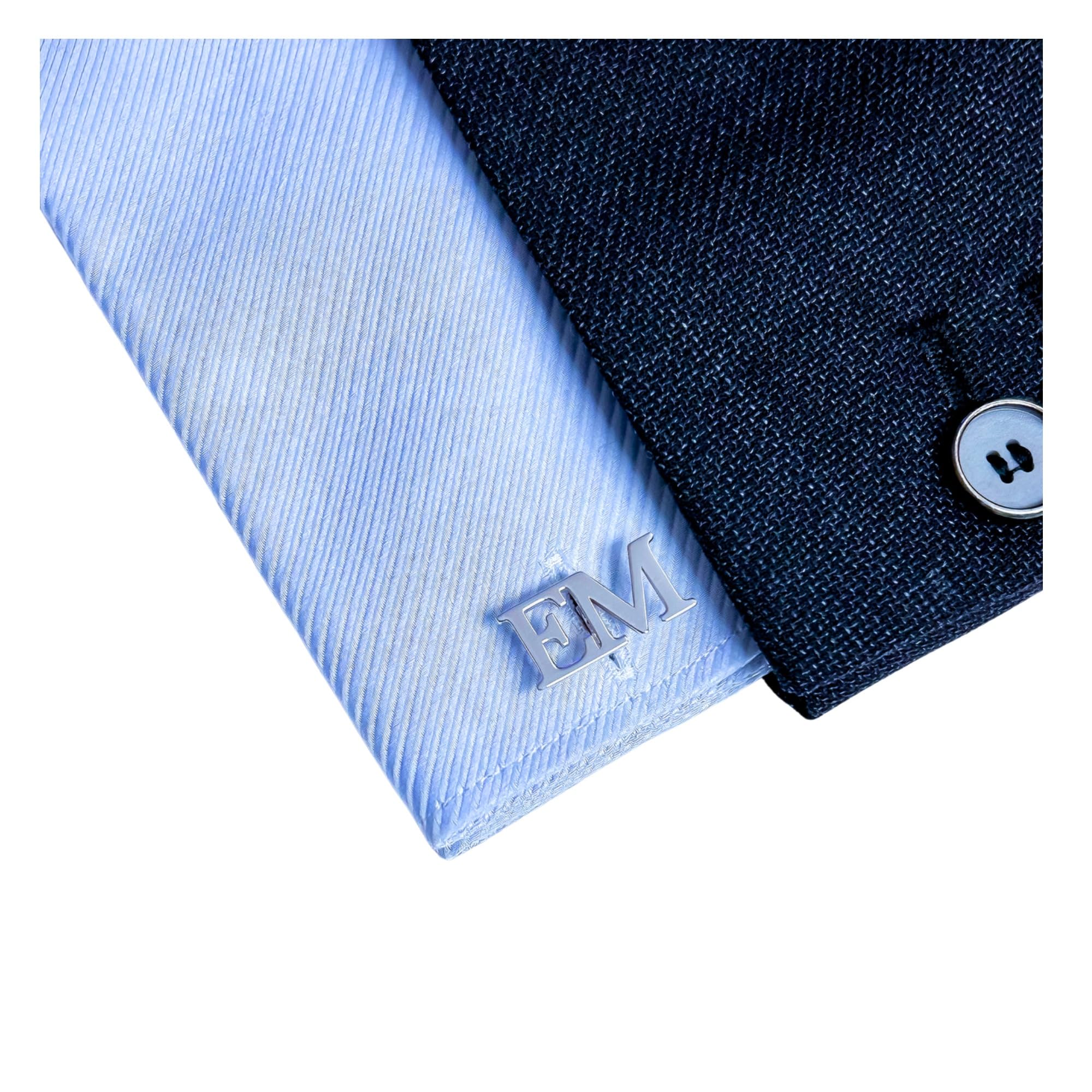 Personalized silver Cufflinks, Customize it with Your Letter, Initials Sterling Silver, Gift for Groomsman, Gift for Father, Wedding gift, Gold plated