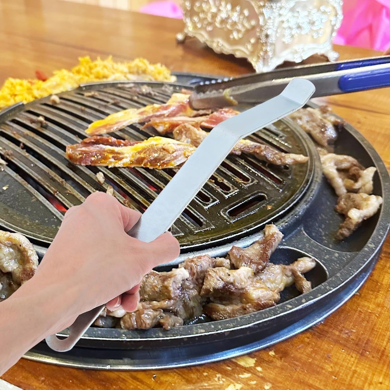 UPKOCH Stainless Steel Grate Lifting Tool, Grill Grate Lifter for BBQ Xmas