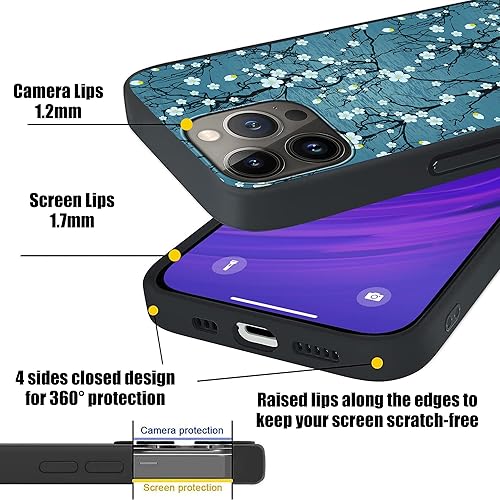 Miniatura 5 de Funda para iPhone 15 Pro, diseño de árbol de cerezo en flor para mujeres y niñas, delgada, suave, a prueba de golpes, funda protectora para iPhone
