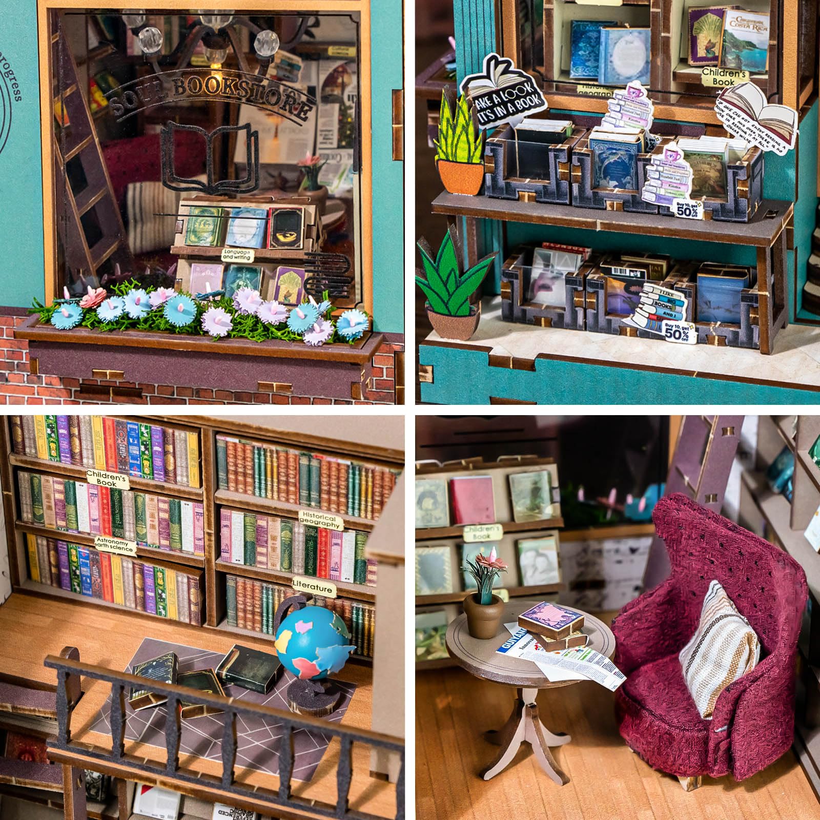 Amazon.co.jp: Roycevon 3D DIY ブックヌークキット 大人用