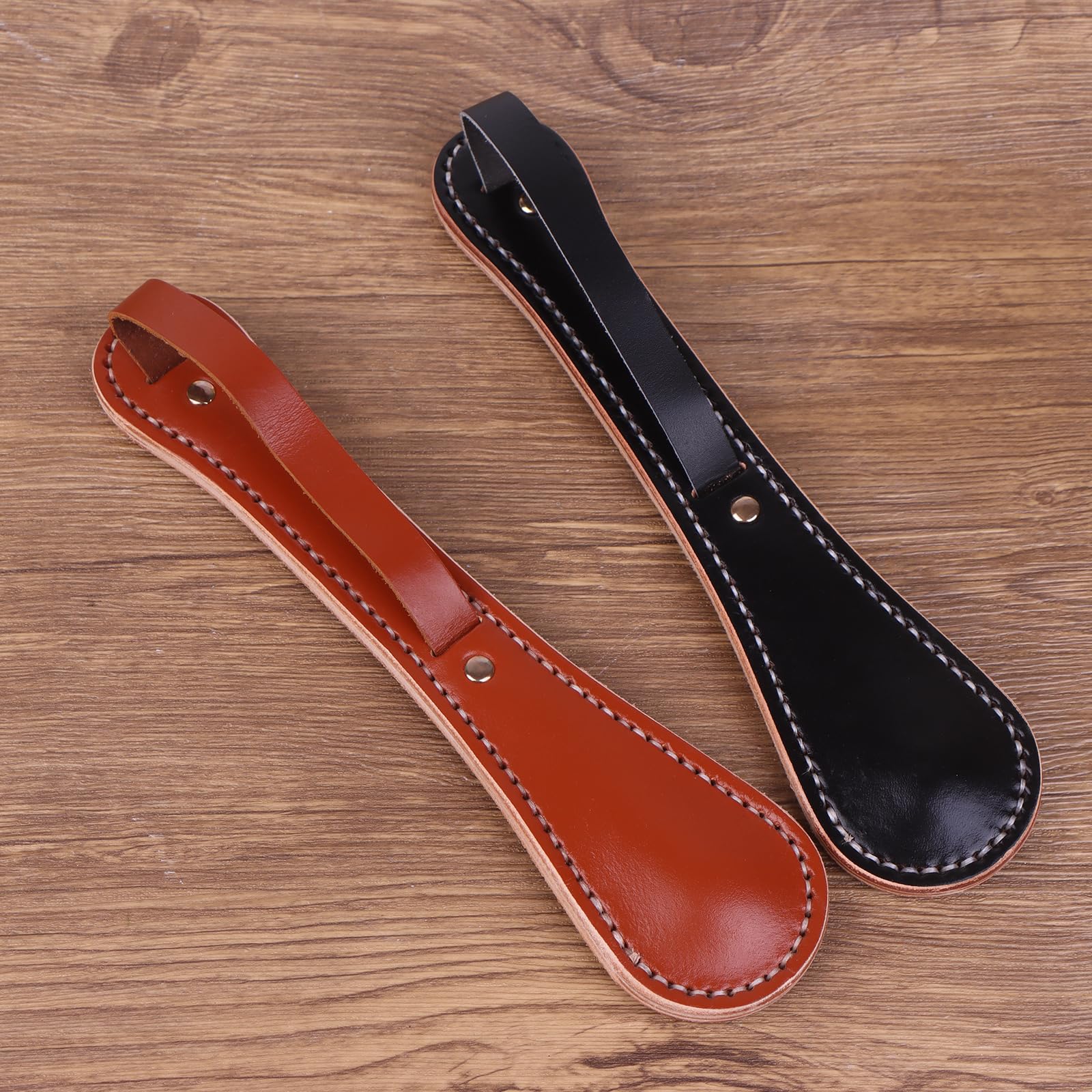 Classic Boston - Racchetta multifunzione in pelle bovina autodifesa, contiene piombo, strumento tattico portatile