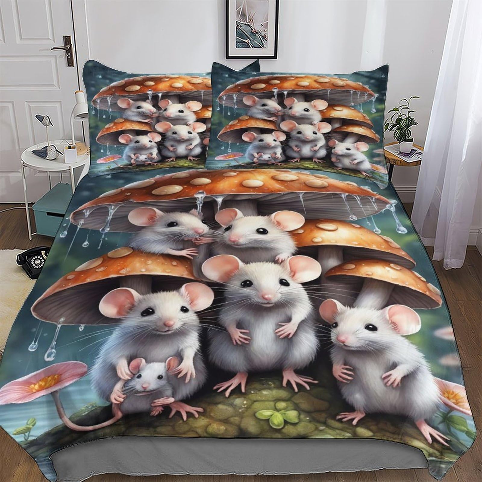 Souris housse de couette hypoallergénique en microfibre douce pour la peau sensible des enfants