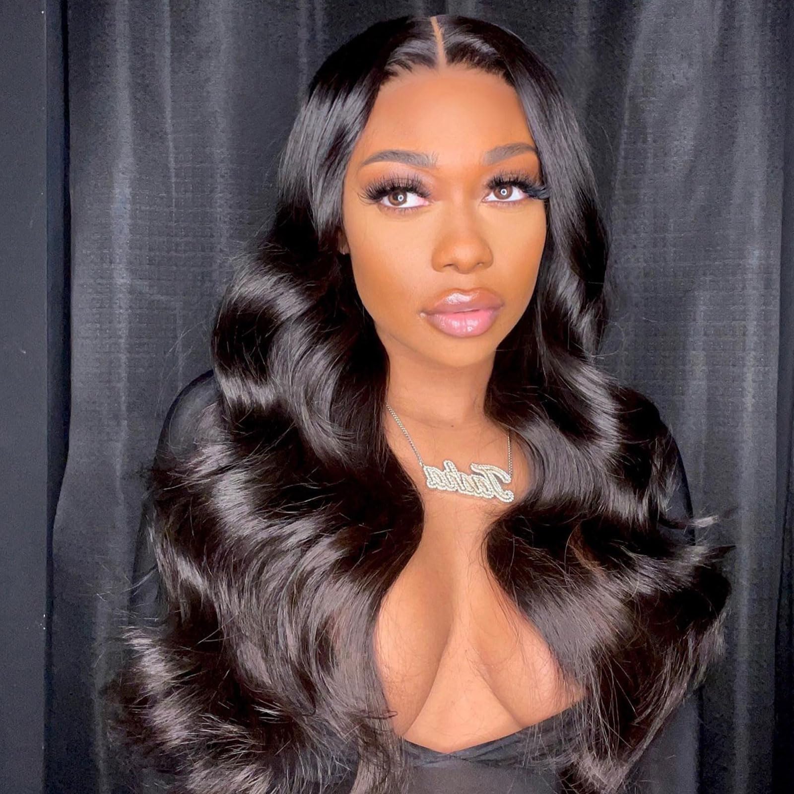 Photo 1 of ***STOCK PHOTO FOR REFERENCE ONLY*** BEEOS 9x6 Pre-Everything Wear and Go HD Lace Wig, True 180% Density Body Wave Pre-Plucked Pre-Cut Lace Bleached Knots Human Hair Wigs 22 Inch