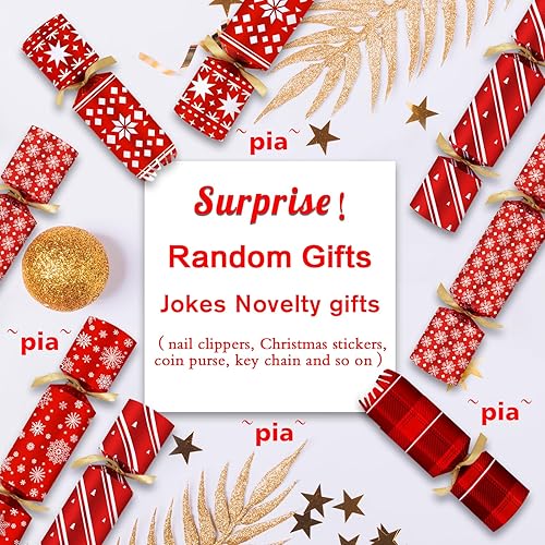 Miniatura 3 de Paquete de 10 recuerdos de mesa de Navidad de 10 pulgadas con sombreros de fiesta, broma, pequeños regalos para niños y adultos, Navidad, cena,