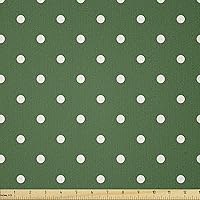 Vista 9 de Ambesonne The Yard, muñecas japonesas Kokeshi con estampado de flores de Sakura, estampado cultural, tela de punto elástico para ropa, costura