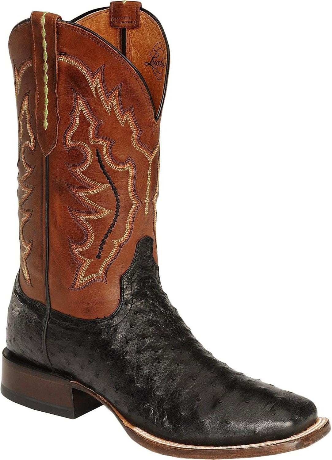 Ostrich square toe cowboy boots Clearance