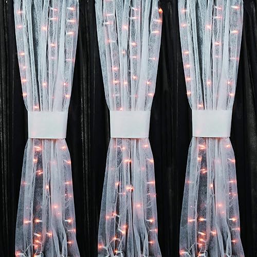 Miniatura 3 de Rollo de gasa blanca100 x 3 pies decoración para el pasillo y las mesas de la boda 1 paquete Classic Blanco