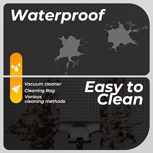 Miniatura 6 de Alfombrilla de piso de garaje de 7.8 x 20 pies, rollo de piso de vinilo de diamante de 2.8 mm de espesor para debajo del auto, tamaño grande de 156