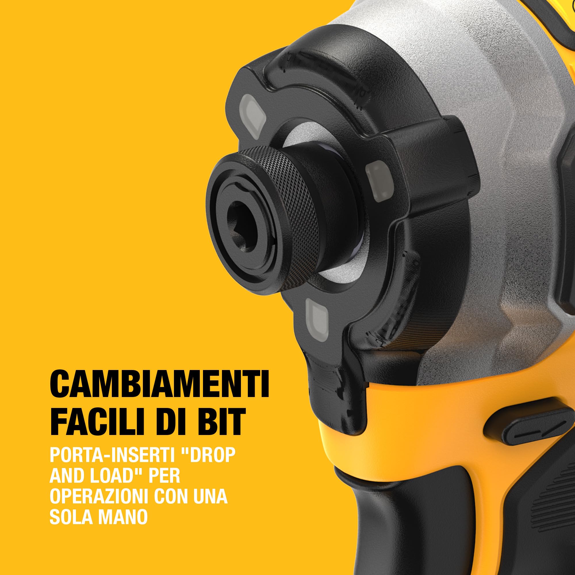 DEWALT Avvitatore a Impulsi Compatto Senza Spazzole 18V XR, Unità Singola, DCF850N-XJ