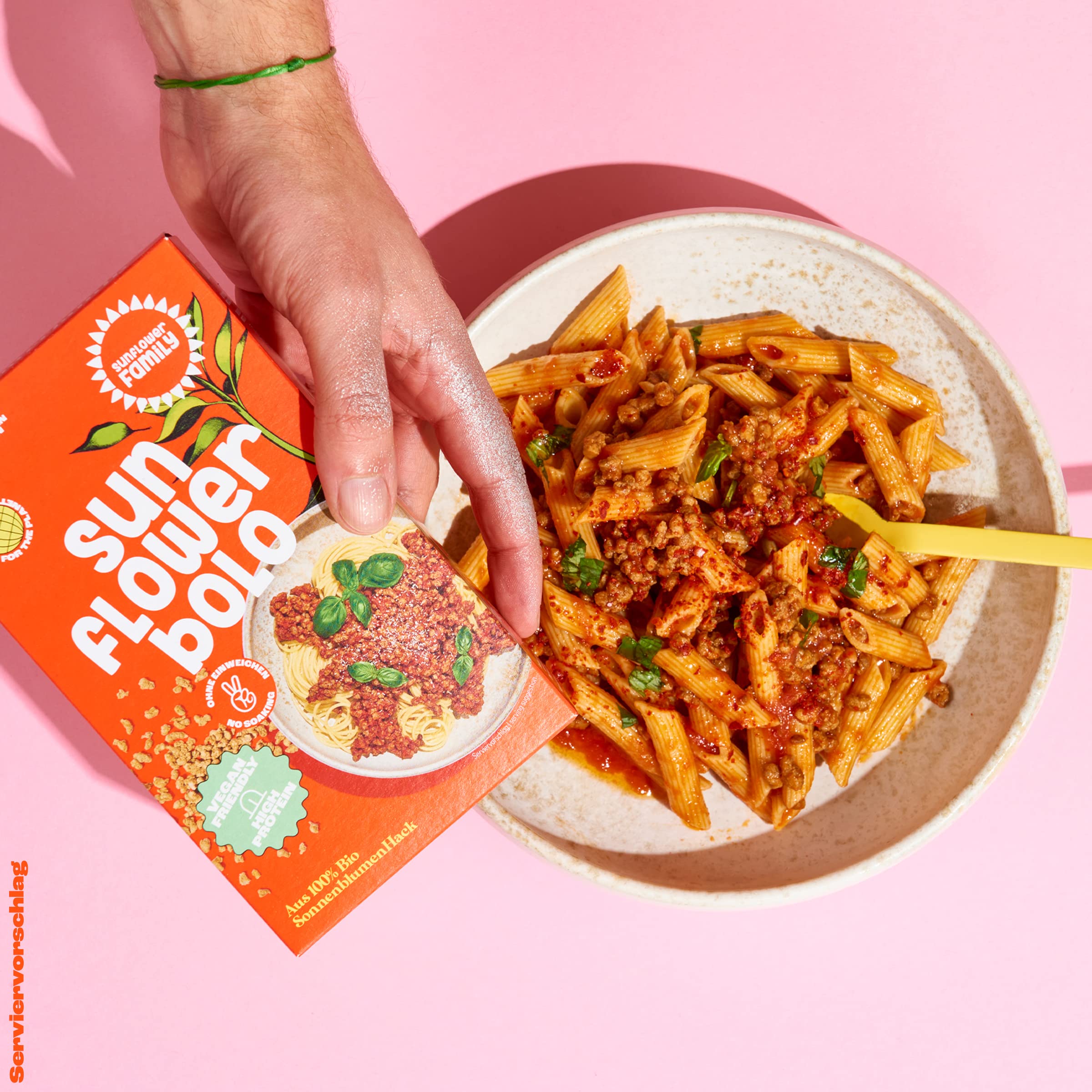 sunflowerFamily sunflowerHACK SonnenblumenHACK, 500 g Familienpackung - Veganes Hack aus 100% Sonnenblumenprotein, Fleischersatz – Vegetarisch, Glutenfrei, Proteinreich, Bio