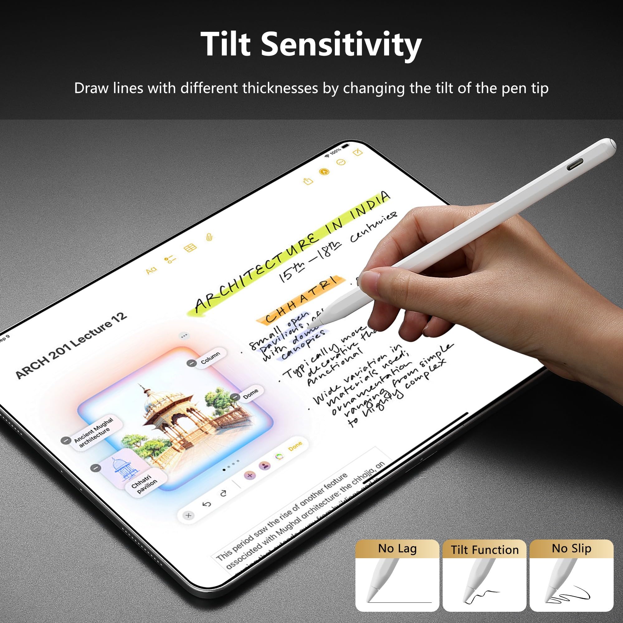 Amazon.com: iPad 手寫筆Apple Pencil 第2 代附磁性無線充電,適用於