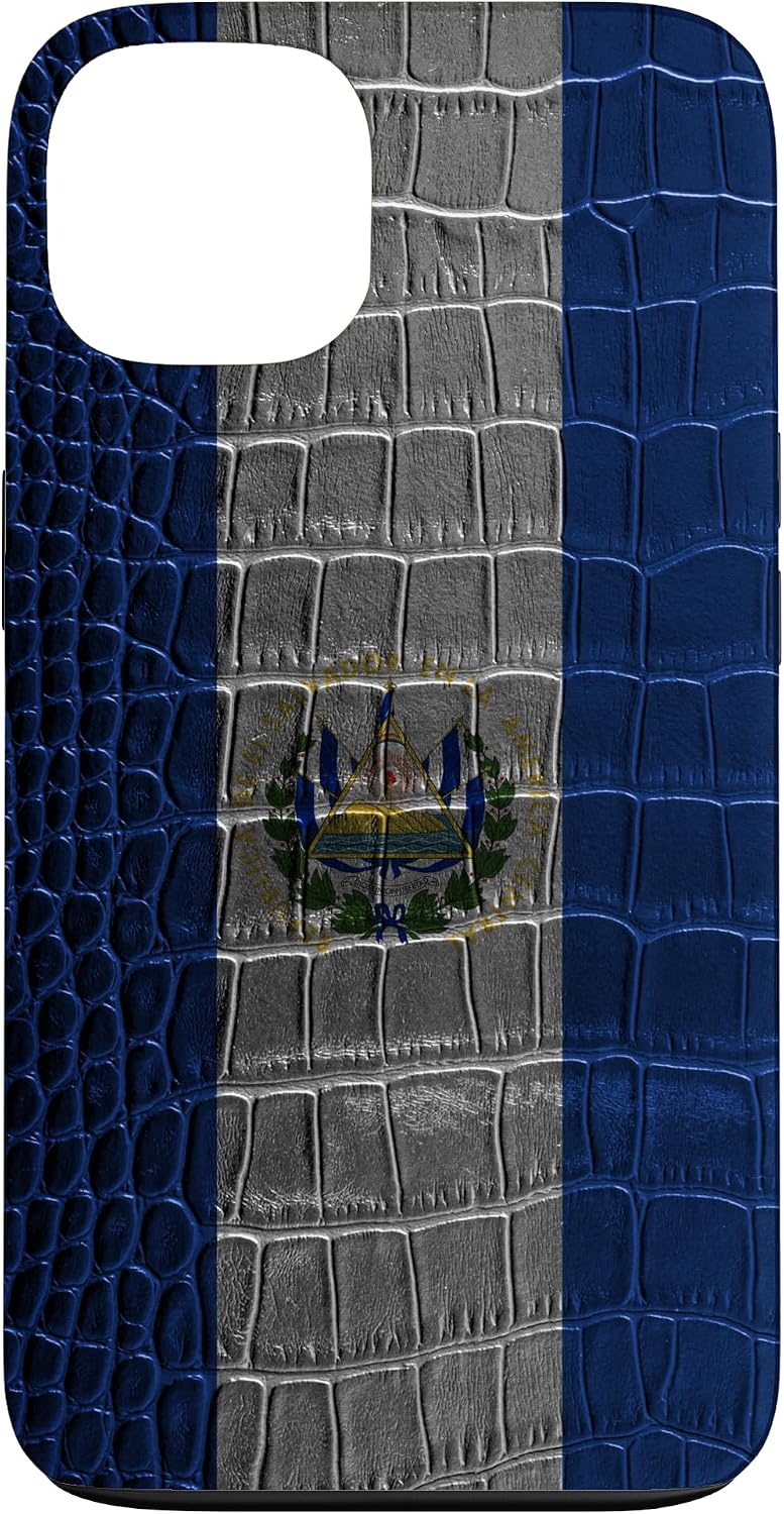 El Salvador Flag and Crocodile Print - Salvadoran Pride Case for iPhone 11 Pro