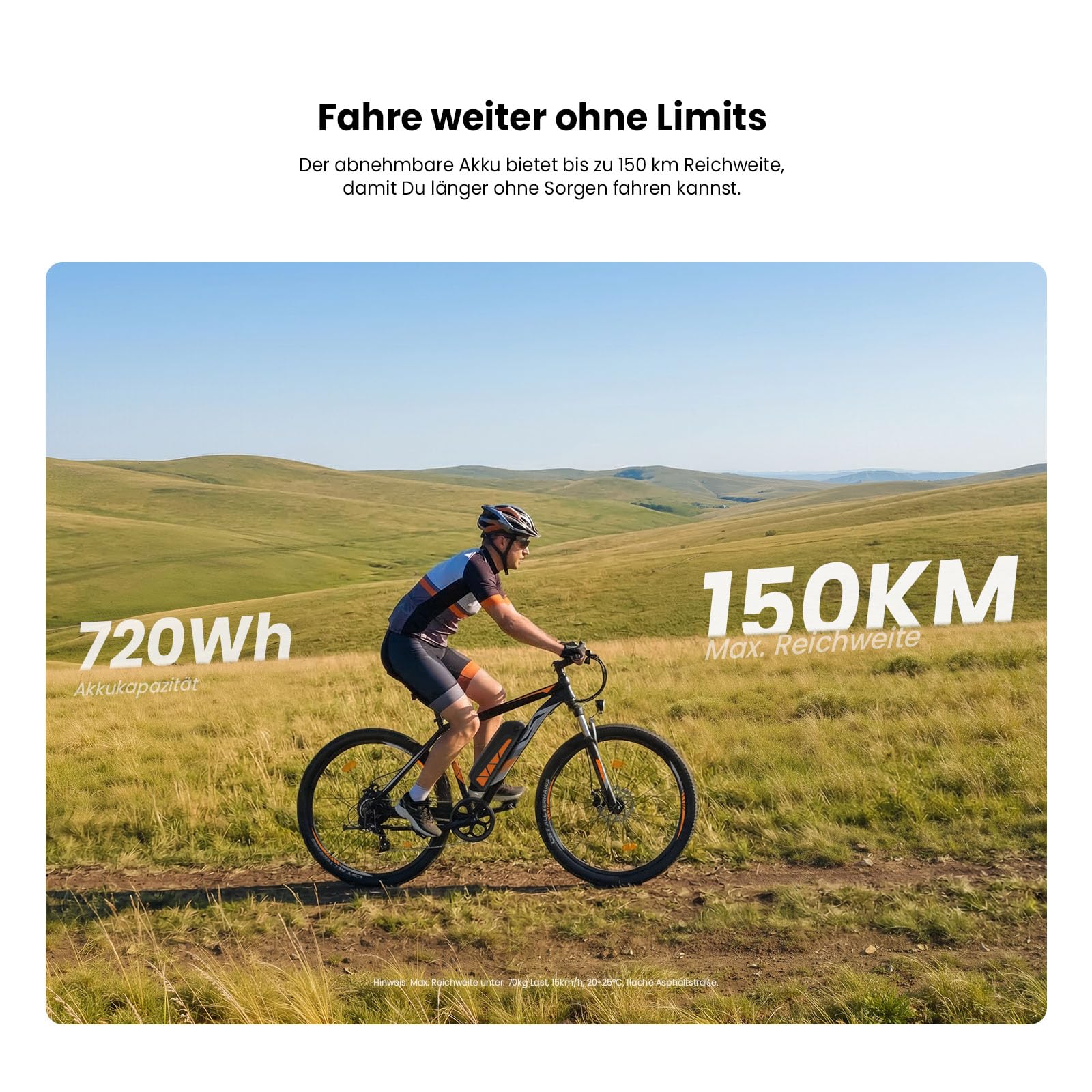 Touroll U2/U3 Pro E-Bike, 29" E-Mountainbike für Herren/Damen mit hydraulischer Scheibenbremse,Vollfederung, 48V 15Ah Akku, Reichweite bis zu 150 km, 70 Nm Drehmoment, 7-Gang-Offroad-Elektrofahrrad