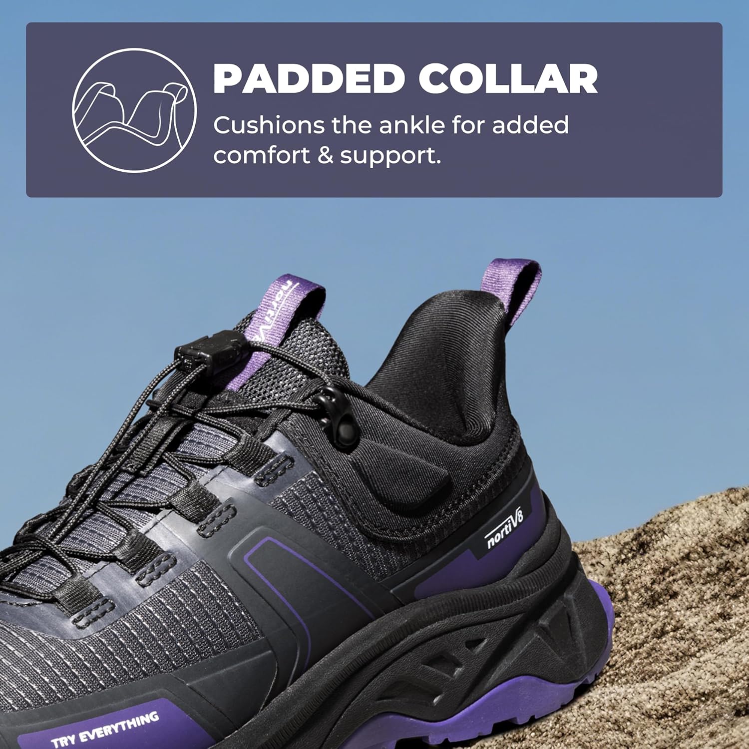 NORTIV 8 Women's Lightweight Hiking Shoes Quick Laces Outdoor Fashion Sneakers Gladiator - Image 6