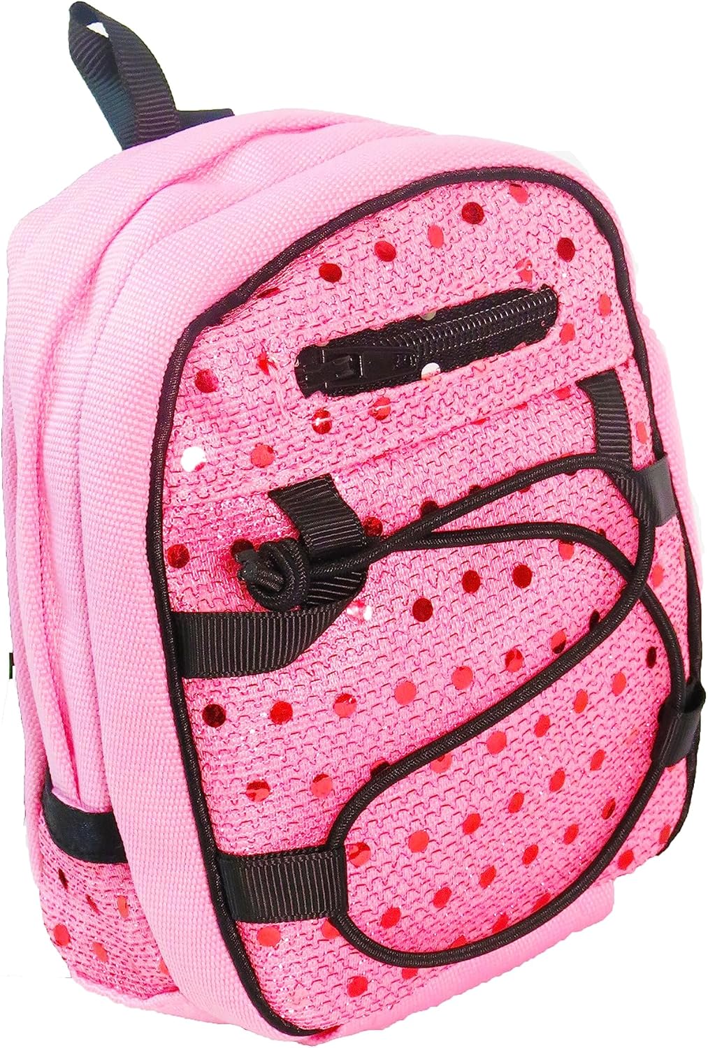 American Fashion World Doll Pink Sequin School Backpack for 18-Inch Dolls | Premium Quality & Trendy Design | Dolls Accessories for Popular Brands