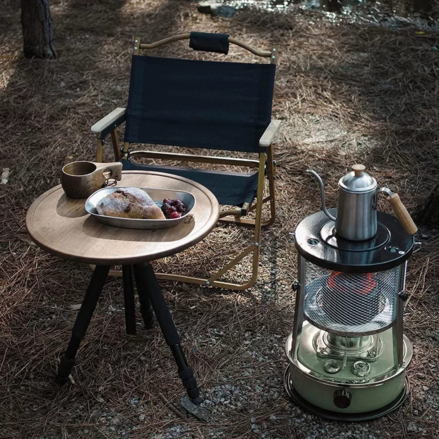Petroleumofen 4.5 L, 2600w Tragbarer Heizstrahler Badezimmer, Heizung Ohne Strom, Mit 6 Docht, Höhenverstellbar 34-46cm, Für Camping Zeltheizung Kochen Oder Braten