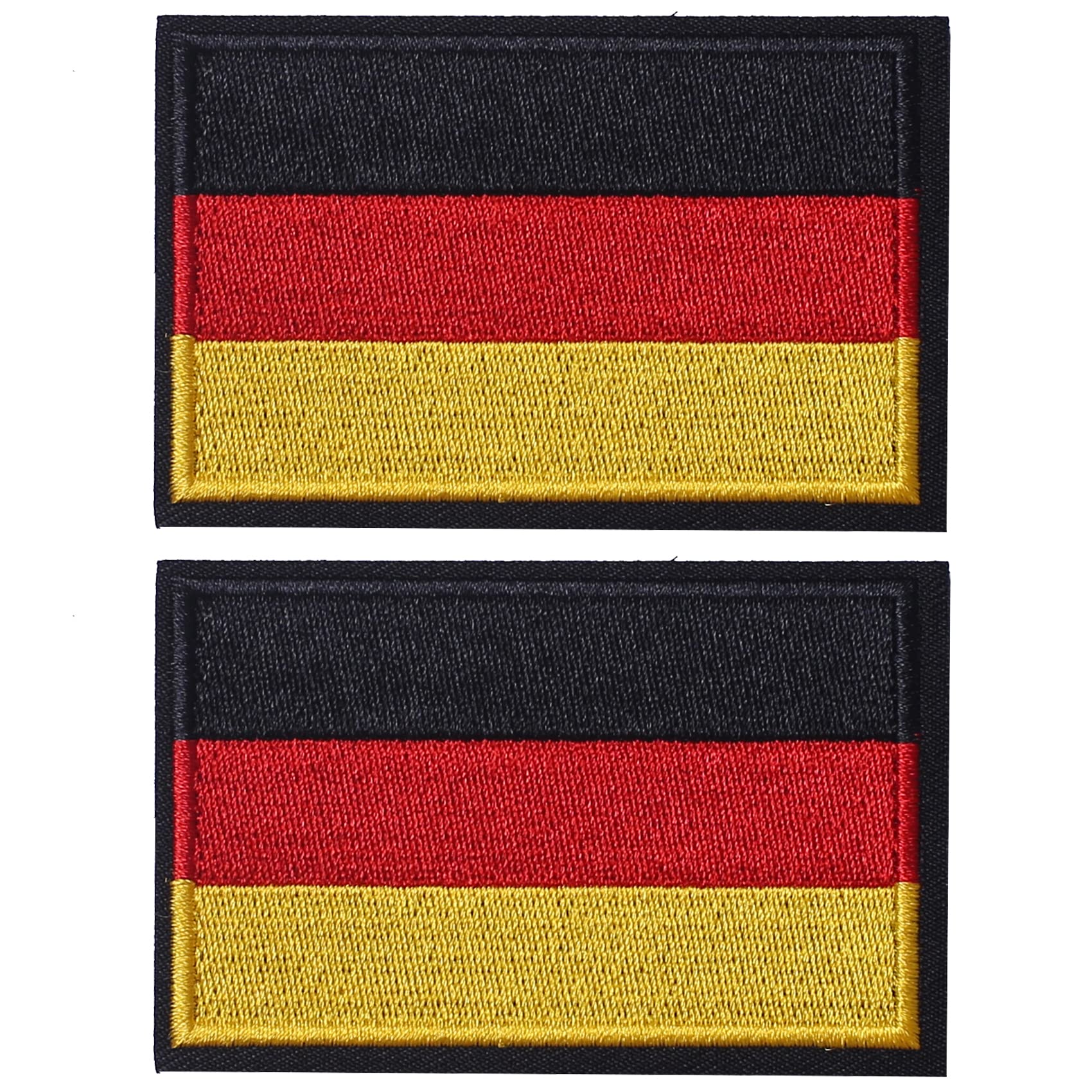 GYGYL 2PCS German Army Flag Patch, Germany Flag Patch, Tactical Morale Patches Hook and Loop Applique for Military Uniform Tactical Bag Jacket Jeans Hat