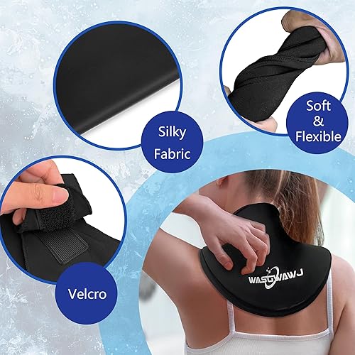 Miniatura 4 de Envoltura reutilizable para el cuello, paquete de hielocalor, gel de grado médico, alivio para dolor de cuello, espasmos musculares, lesiones