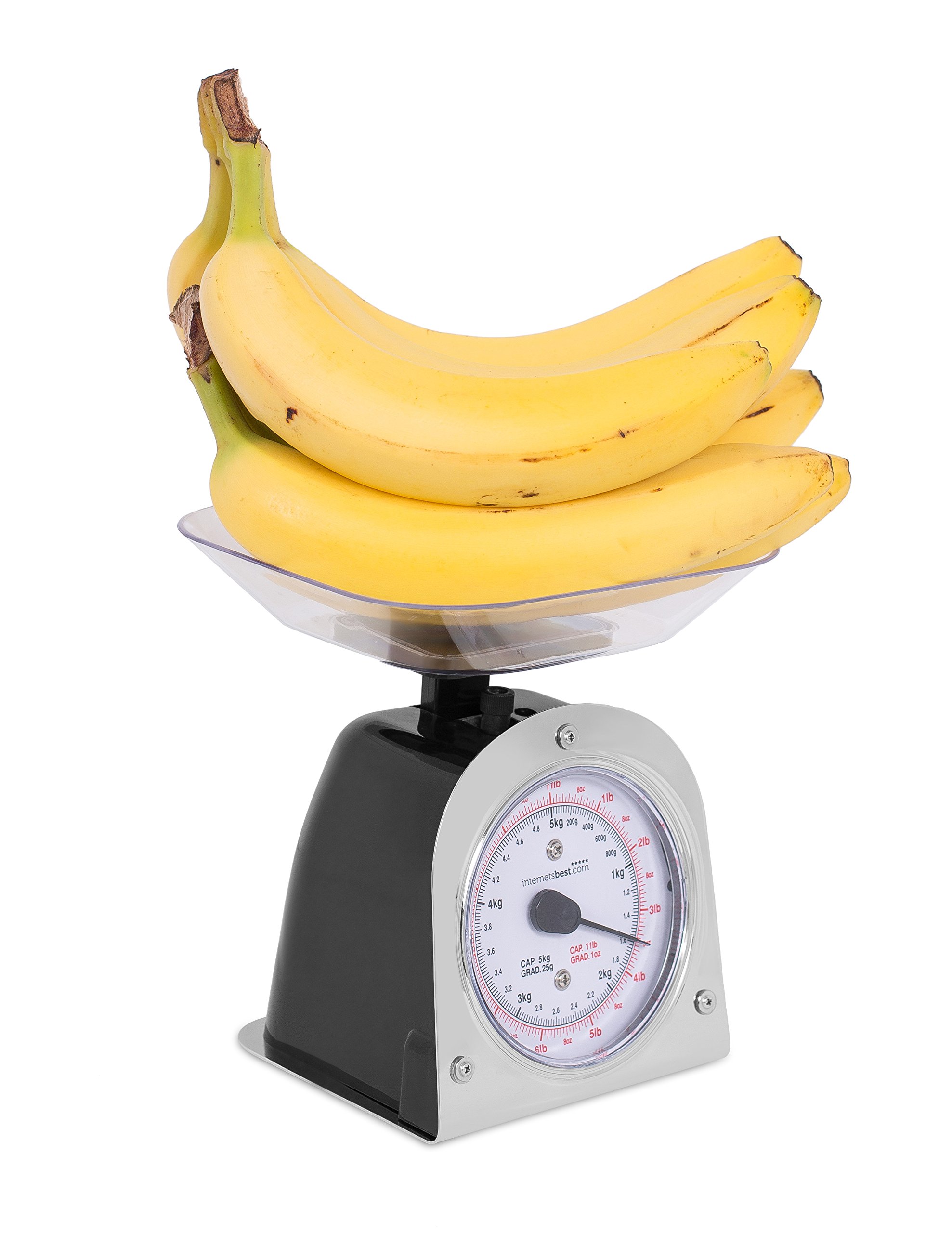 Internet de la mejor mecánico cocina alimentos peso escala con cuenco | Medidas precisas | pesa hasta 11 libras | 1 kg – 5 kg