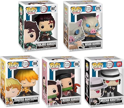 Miniatura 2 de Funko Animación POP Demon Slayer Juego de coleccionistas - Tanjiro Kamado Inosuke Hashibira Zenitsu Agatsuma Nezuko Kamado Muzan Kibutsuji