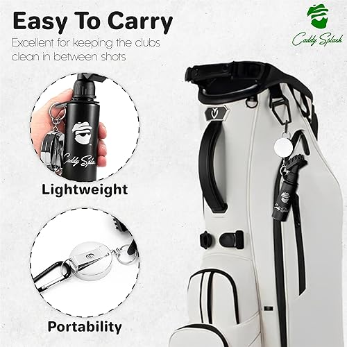 Miniatura 5 de Paquete de 2 cepillos de agua Caddy Splash Club Scrub Golf  Cepillo retráctil con cabeza de cerdas de nailon  Tubo de depósito antifugas  Botella