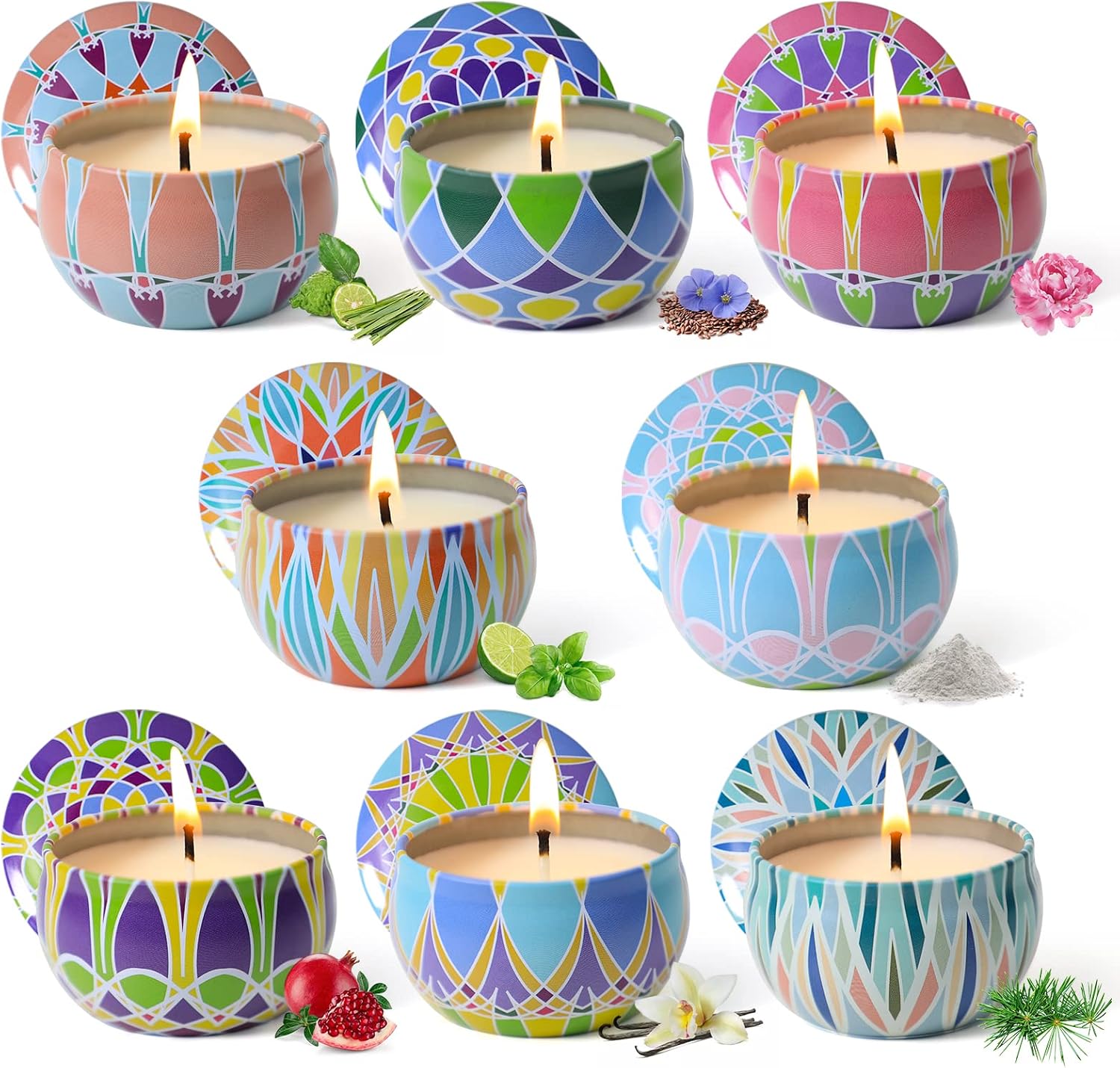 LA BELLEFÉE Scented Candles Gifts Set 8 Pack, Candles for Home Scented Soy Wax Candles Gifts for Women Wife, Aromatherapy Candle Set for Mothers Day, Birthday, Valentines Day Gifts Decoration