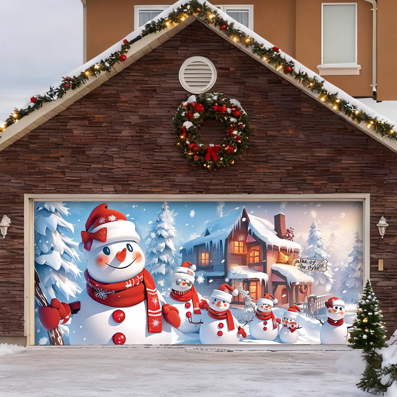 Letrero de garaje para decoración festiva y pancartas para celebraciones de temporada, uso en interiores y exteriores, llamativo exhibe tus vacaciones 395