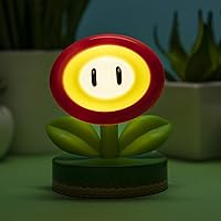 Vista 7 de Paladone Super Mario Fire Flower Icon Light - Producto oficial de Nintendo, color verde