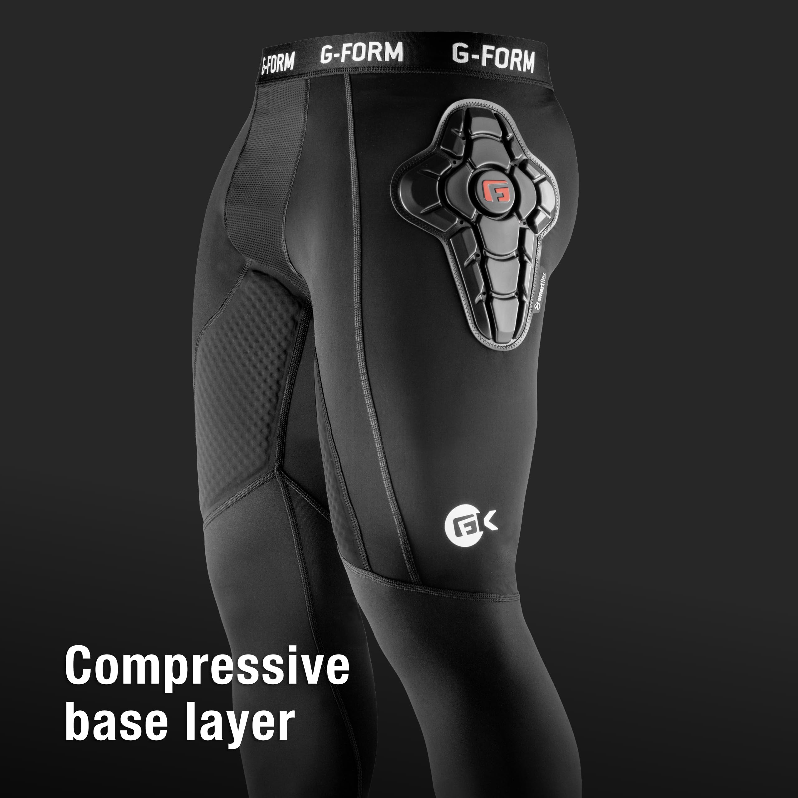 G-Form Torwart-Aufprallhose - Gepolsterte Leggings mit kompressiver Basisschicht - Schutzausrüstung für Fußball und Aufprallsportarten - atmungsaktiv und waschmaschinenfest