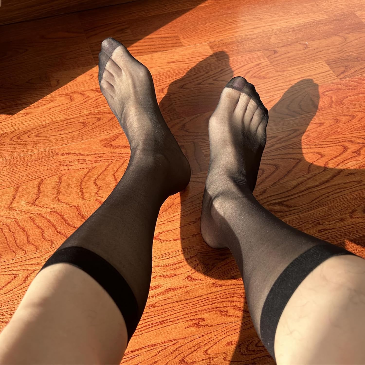 Sheer Business Dress Socks with Reinforced