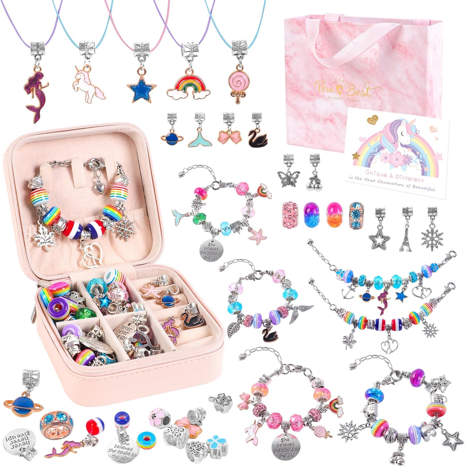 Kids Bracelet Making Kit for Girls, Gifts for Girls Ages 3 4 5 6 7 8 9 10 11 12 Year Old,Girl Gifts Ideas,Girl Toys, 68 Pcs Crafts for Girls 8-12 Kids Bracelet Making Kit for Girls, Gifts for Girls Ages 3 4 5 6 7 8 9 10 11 12 Year Old,Girl Gifts Ideas,Girl Toys, 68 Pcs Crafts for Girls 8-12